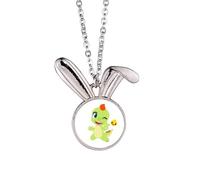 Dinosaur Kingdom Love You Rabbit Necklace Pendant Bunny Animal Jewelry Gift