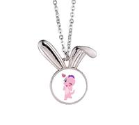 Dinosaur Kingdom Love You Rabbit Necklace Pendant Bunny Animal Jewelry Gift