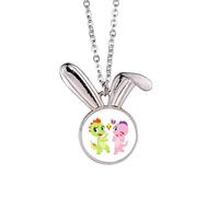 Dinosaur Kingdom Love You Rabbit Necklace Pendant Bunny Animal Jewelry Gift