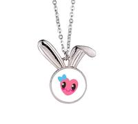 Dinosaur Kingdom Love You Rabbit Necklace Pendant Bunny Animal Jewelry Gift