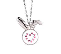 Dinosaur Kingdom Love You Rabbit Necklace Pendant Bunny Animal Jewelry Gift