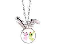 Dinosaur Kingdom Love You Rabbit Necklace Pendant Bunny Animal Jewelry Gift
