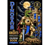 DINOSAUR KNIGHTS: Medieval Fantasy Coloring Book for Adults (MARIKMA Black & White Collection)