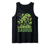 Dinosaur Lacrosse Player T-Rex Team Lax Tank Top