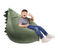 Dinosaur Large Bean Bag Chair-COVER ONLY-Stuffed Animal Toy Storage Bean Bag for Kids Boys,Toy Organizer Bedroom,Gift for Christmas Birthday-80×76×63cm-Green(No Filling)