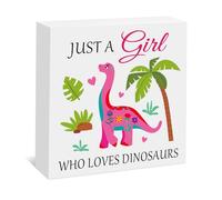 Dinosaur Lover Gifts Dinosaurs Wooden Box Sign Decor Animal Lover Gift for Girls Women Wooden Plaque Christmas Birthday Graduation Gifts for Dinosaur Lovers Friends Sister Daughter