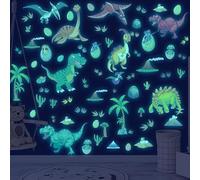 Dinosaur Luminous Sticker Glow in The Dark Wall Stickers Dinosaur Wall Decor Dinosaurs Decal Dinosaur Wall Decals for Boys Kids Girls Room Animal Luminous Stickers for Children’s Room Nursery Blue