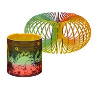 Dinosaur Magic Slinky Toy for Kids, 6.5cm Plastic Multicolour Spring Coil, Great for Party Bags, Stocking Fillers, Birthday Treats & Surprise Gifts