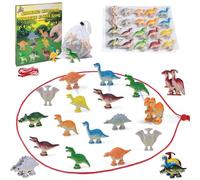 Dinosaur Magnetic Chess Game, 20Pcs Dinosaur Stones Magnet Game with String & Storage Bag, Portable Travel Battle Strategy Board Games, Christmas Stocking Stuffers Gifts for Kids Family Games Night
