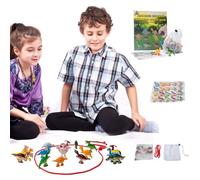 Dinosaur Magnetic Chess Game,Portable Magnet Games With Stone,Fun Strategy Game for Kids and Adults Portable Educational Chess Game Checkers Games Interactive Tabletop Board Game for Endless Fun