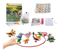 Dinosaur Magnetic Chess Game Set,20Pcs Dinosaur Stones,1 String&Storage Bag,Family Board Games Set for Kids and Adults,Strategy Table Top Magnet Game,Magnetic Chess Board for Christmas Birthday Gift
