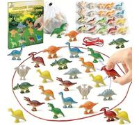 Dinosaur Magnetic Chess Set - 20PCS Dinosaur Stones Educational Strategy Board Game, Portable Storage Bag Included, Perfect for Kids Christmas Family Game Night & Party Supplies(Dinosaur)