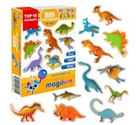 Dinosaur Magnets for Kids - Magdum - 15 Large Fridge Magnets - Realistic Dinosaur Learning Toy for Toddlers - Educational Preschool Set - Strong Durable Safe Magnets - Dino Gift