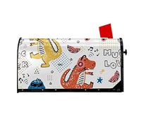Dinosaur Mailbox Covers Magnetic Mailbox Wraps Post Letter Box Cover Garden Home Christmas Decorations Standard Size 21x18 in