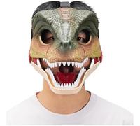Dinosaur Mask, Electric Dinosaur Toy Simulated Velociraptor Face Mask with Open Mouth Sound Effect Halloween Mask for Kids Adults Funny Cosplay