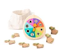Dinosaur Matching Game,Interactive Sensory Turntable,Wooden Matching Board Game - for Boy Girl Child Home School Travel Parent-Child Interaction