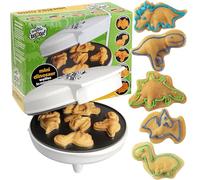 Dinosaur Mini Waffle Maker- Make Breakfast Fun and Cool for Kids and Adults with Novelty Pancakes- 5 Different Shaped Dinos in Minutes - Electric Non-Stick Waffler Iron