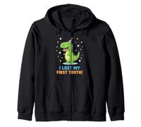 Dinosaur Missing Teeth And I Lost My First Tooth Zip Hoodie
