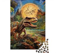 Dinosaur Moon Night View 1000 Piece Jigsaw Puzzle Jigsaw Puzzle for Adults relaxing activity home decor gift for family 70x50cm/1000pcs