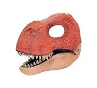 Dinosaur Moving Jaw Head Mask - Realistic Latex T-Rex Costume Headgear with Opening Mouth for Kids & Adults, Halloween Cosplay Party Supplies (1PC)