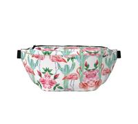 Dinosaur Multi-Purpose Fanny Pack and Crossbody Bag - High Capacity with Zipper Pockets, Ideal for Men and Women, Cactus Flamingo Rose Flowers, One Size