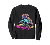 Dinosaur Music DJ Dance Club Turntable DJ Dinosaur DJ Dino Sweatshirt