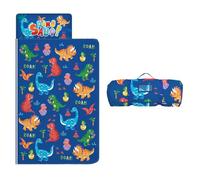 Dinosaur Nap Mat for Toddlers Boys-Pillow, Mat and Blanket Included- Kids Sleeping Bag for Nursery Daycare Travel