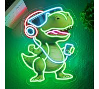 Dinosaur Neon Sign,Dinosaur Music LED Neon Light Signs for Boys Room Decor Dino Night Lamp Light for Party Bedroom Nursery Decorations Christmas Birthday Gift Dimmable USB Powered（16.5"*12.6"）