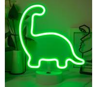 Dinosaur Neon Sign, LED Dinosaur Lamp - Home Decor Neon Table Lamp, USB Battery Dual use with Base Table Decor Best Gift for Family Birthday Party Gameroom Bar Decorations