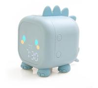 Dinosaur Night Light, Cute Animal Nursery Alarm Clock Night Lamp, Cute Table Lamp With Sound Control, USB Rechargeable Bedside Lamps, 30 Mins Timer, Room Decor(blue)