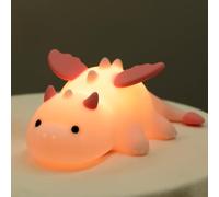 Dinosaur Night Light for Kids, Magnetic Baby Night Lights Plug Into Wall, Squishy Silicone Night Lamp Rechargeable, Night Light for Breastfeeding, 3 Dimmable with 7 Color Touch Lamp for Nursery Decor