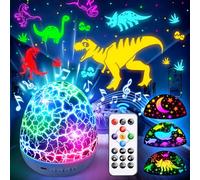 Dinosaur Night Light Projector, 15 Music, 3 Movies, 31 Colours, Dino Timer