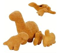 Dinosaur Nugget Mum Soft Toy with Baby Dino | Cuddly Toy Set | Chicken Nugget Simulation Plush | Stuffed Animal Plush Gift for Kids Toddlers and Dinosaur Lovers | 43cm
