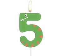 Dinosaur Number Birthday Candles,Jungle Party Happy Birthday Decorations Cake Number 5 Candle,Cupcake Topper for Boys Girls Kids Dinosaur Forest Theme 5th Birthday Party Decorations
