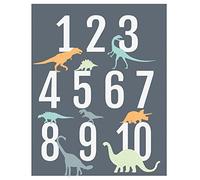 Dinosaur Number Wall Art Print 8x10, Nursery Decor, Counting Poster, Kid's Room Decor, Gender Neutral Nursery Decor, Baby Room Decor, Playroom Decor, Children Wall Art, Dinosaur Nursery