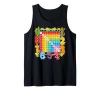 Dinosaur Numbers for Math Lover a Dino Multiplication Square Tank Top