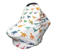 Dinosaur Nursing Cover 360° Full Coverage Dino Animal Stretch Scarf for Breastfeeding and Car Seat Cover Fit for Most Pushchairs and Prams