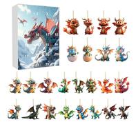 Dinosaur Ornaments For Christmas Tree, 2D Acrylic Christmas Tree Dinosaur Pendant, Trees Ornament Decoration For Holiday Car Interior Living Room Backpack