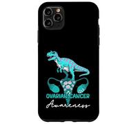 Dinosaur Ovarian Cancer Awareness Teal Ribbon Dinosaur T-rex Case for iPhone 11 Pro Max