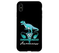 Dinosaur Ovarian Cancer Awareness Teal Ribbon Dinosaur T-rex Case for iPhone XS Max