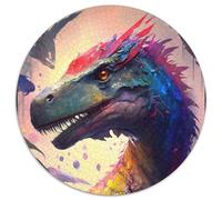 Dinosaur Painting Puzzles for 1000 Piece Round JigsawPuzzle 1000 Pieces for Adults Ideal for Family Fun, Relaxation (Size 67.5x67.5cm)