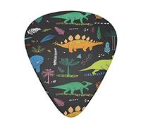Dinosaur Palm Leaf Guitar Plectrums Classical Triangle Bass Acoustic And Electric Guitar Plectrums For Guitarists 12 Pieces