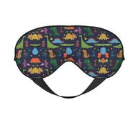 Dinosaur Palm Leaf Light Blocking Sleep Mask Adjustable Comfortable Soft Eye Cover Reversible Night Rest