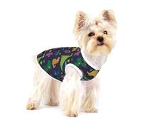 Dinosaur Palm Leaf Print Lightweight Tank Top for Dogs Dog Shirts for Small Dogs Stretchy T Shirts Sleeveless Vest