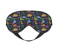 Dinosaur Palm Leaf Soft Sleep Mask Adjustable Strap Light Blocking Reversible Comfortable Night Mask