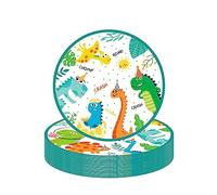Dinosaur Paper Plates 7" for Boys,16Pcs Dinosaur Party Tableware Dinosaur Disposable Plates,Dinosaur Party Decorations Paper Plates for Boys Girls,Kids Birthday Party Dinosaur Themed Table Decorations