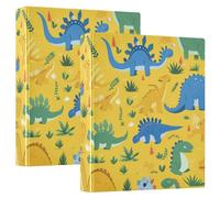Dinosaur Paradise 1 and a half inch binder, 3 ring binders with storage, office binder, hardcover, 1/2 pcs