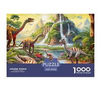 Dinosaur Park -1000 Piece Jigsaw Puzzle - Jurassic Puzzle - Sustainable Jigsaw Puzzle for Adults - Premium 100% Recycled Board - Great Gift for Adults 70x50cm/1000pcs