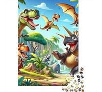 Dinosaur Park Jigsaw Puzzle for Adults 1000 Piece Jigsaw Puzzle Prehistoric Adventure Puzzle Game for Family Stress Relief Focus Decor 70x50cm/1000pcs