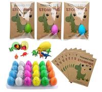 Dinosaur Party Favors, Funny Mini Dino Egg Hatching Card Bulk, Novelty Grow in Water Dino Eggs with Dino Inside, Dinosaur Birthday Party Supplies, Halloween Goodie Bag Stuffers